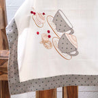 Τραπεζομάντηλο Αιγαίον Tea Cup "The Κέντημα Project" 90X90 White